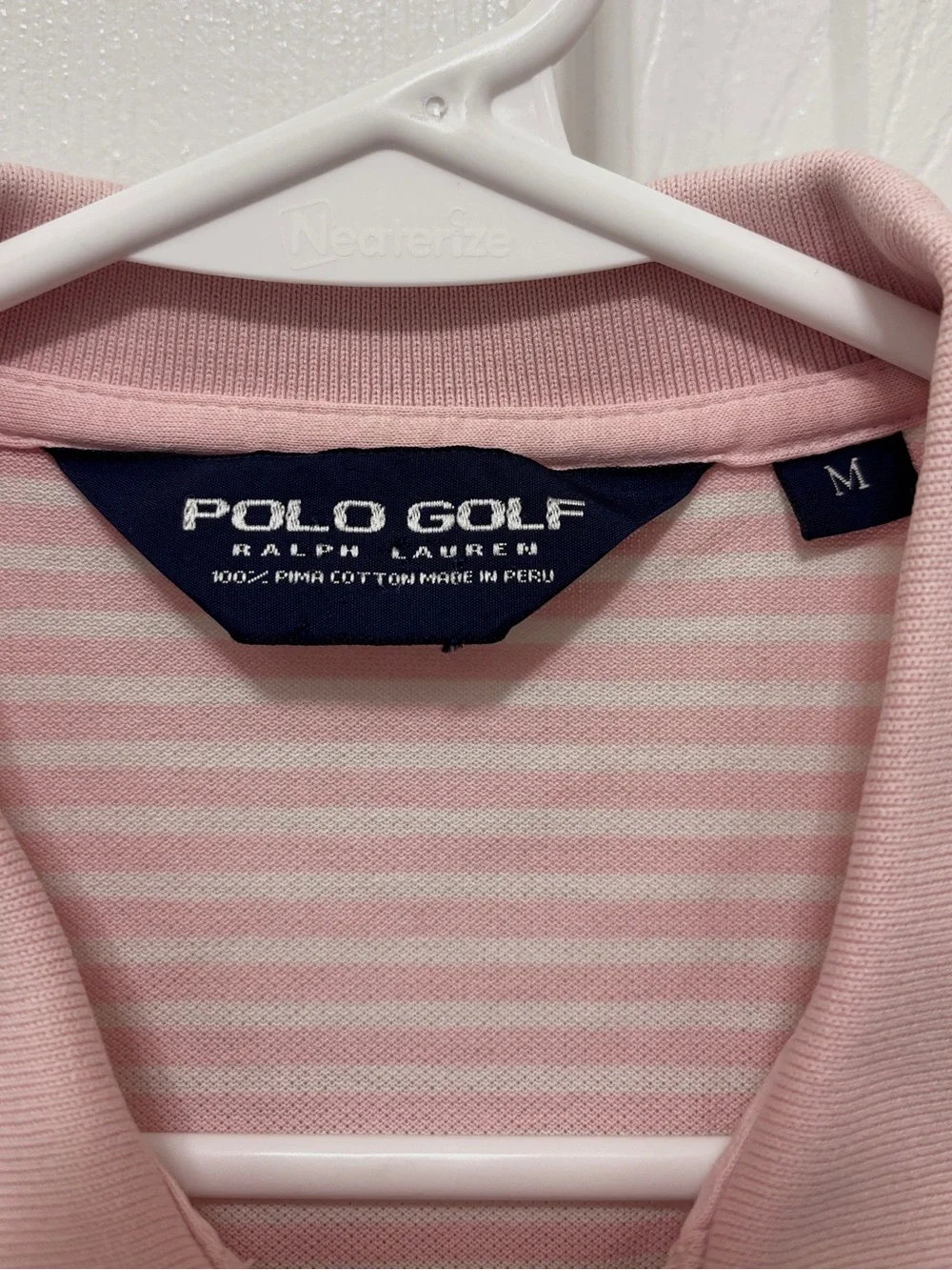 Ralph Lauren Light Pink & White Striped Polo